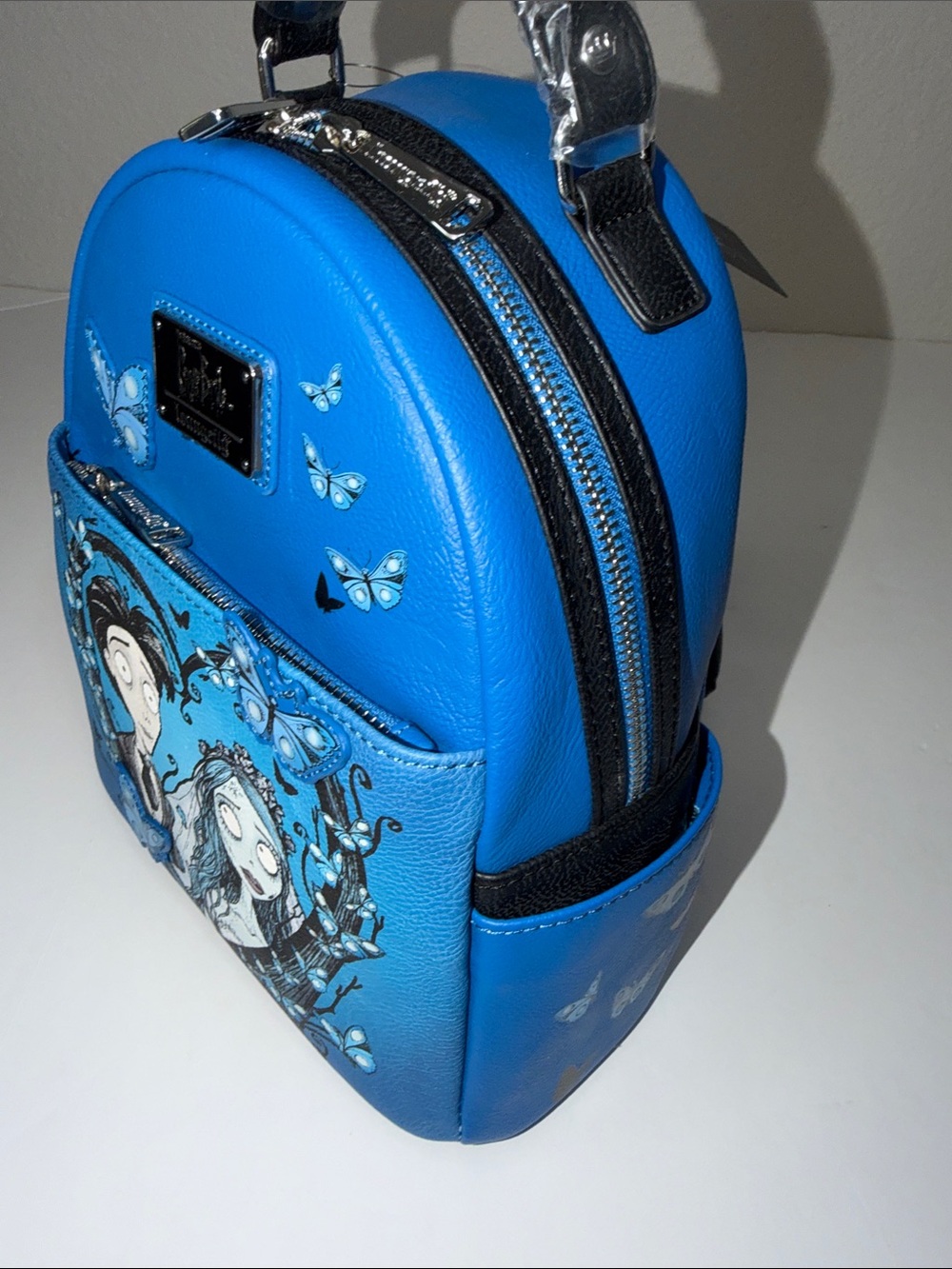 Tim Burton’s Corpse Bride Loungefly Mini Backpack Blue NWT - Picture 7 of 9